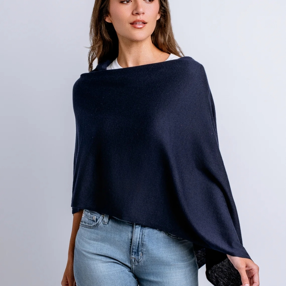 Kerisma Navy Blue Poncho Sweater
